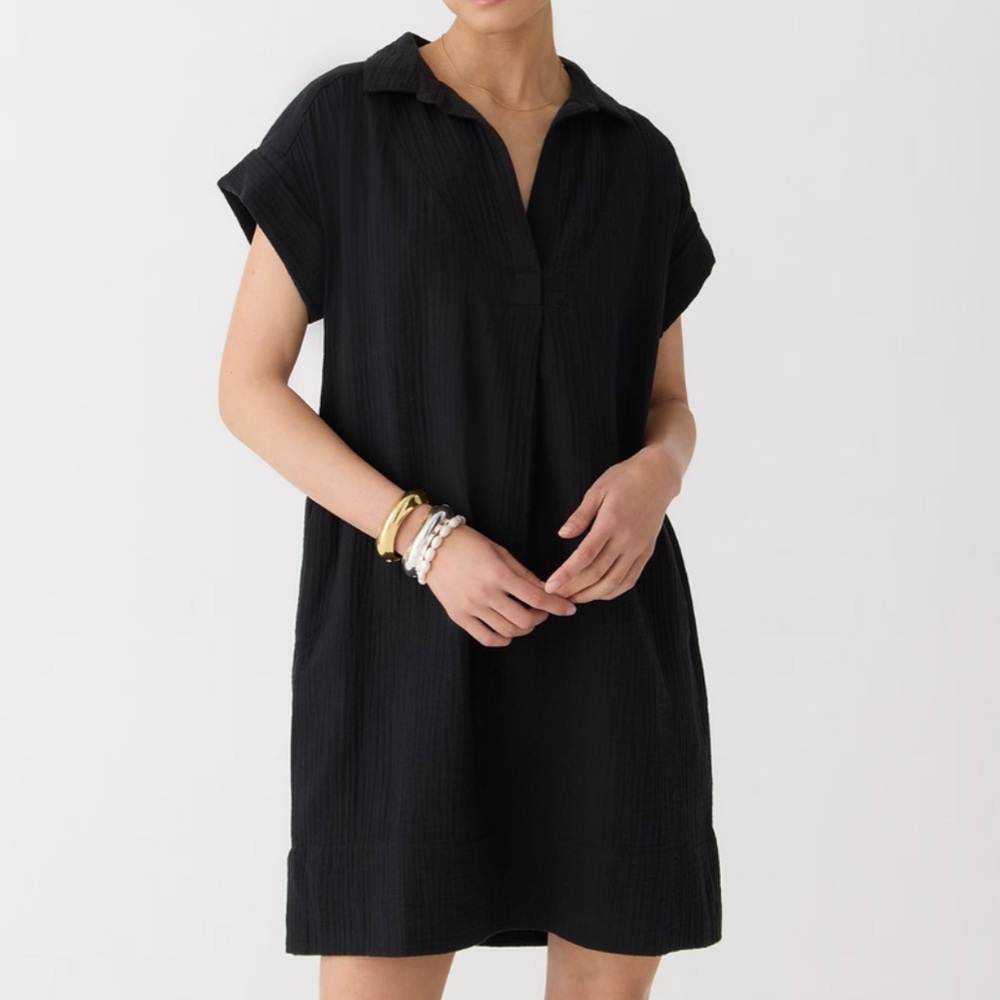 J. Crew Gauze V-Neck Shirt Dress
